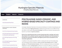 Tablet Screenshot of huntspecmat.com